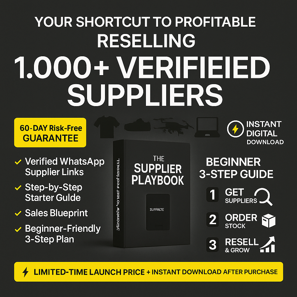 ALL SUPPLIER CONTACTS ( 1,500+ PRE-VERIFIED )